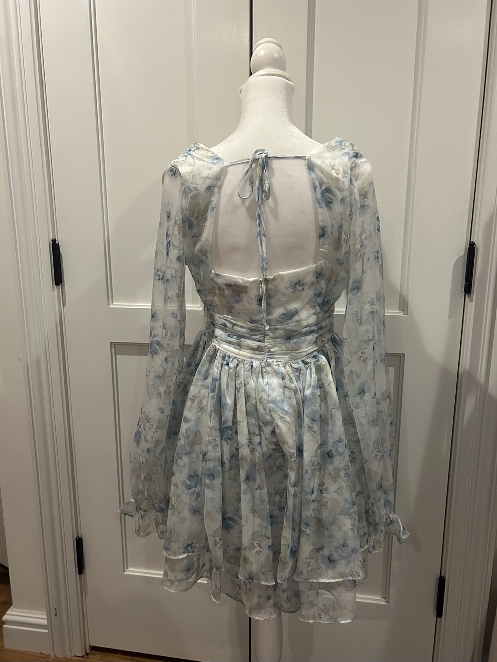 Francesca Collection V-Neck Chiffon Dress - Picture 5 of 5